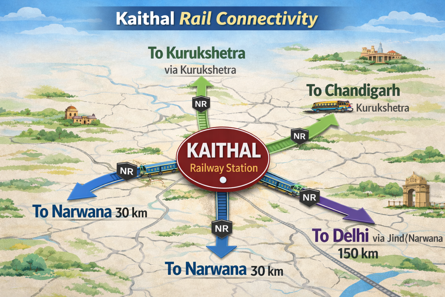 kaithal railway connectivity